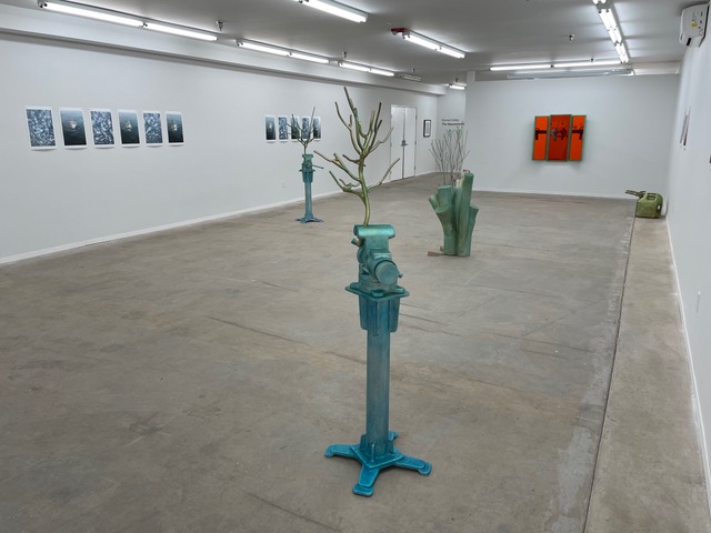 Installation view of "The Ceiling, Floor and a Television Sky" by Ben Hunt